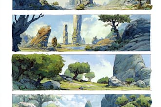 draw a mystical horror dark environment concept art or landscape design