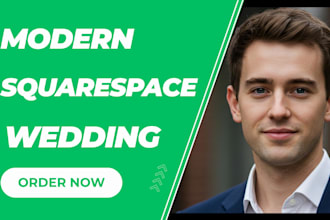 design a modern squarespace wedding planner or stylist website