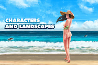 draw 2d characters, maps and landscapes