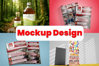 create professional and realistic mockups for your designs