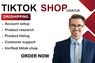 do tiktok shop setup, dropshipping product listing tiktok shop product research