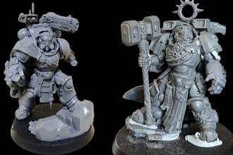 3d sculpt warhammer 40k miniature tabletop 3d dnd character 3d action figures