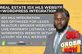 build luxury real estate investor idx mls lms website with wordpress integration