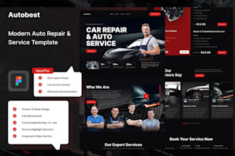 make professional flyers for car repair, garage, and mechanic services