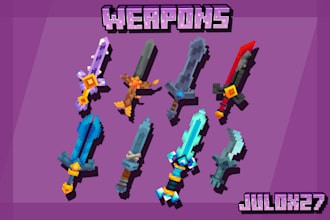 do blockbench weapons or items for minecraft