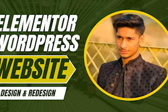 design wordpress and woocommerce site with elementor