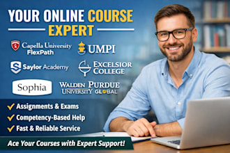 help with capella umpi saylor academy excelsior sophia walden purdue snhu tasks