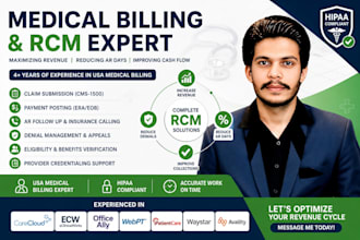 do medical billing, ar follow up, denial management and rcm for USA providers