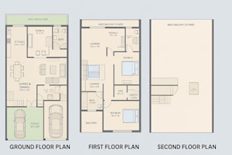 design a professional architectural house plan and elevation