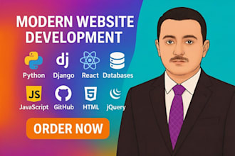 build modern website with python django and react