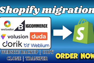 migrate webador volusion bigcommerce dorik weblium duda to shopify migration