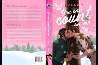 design erotica guy couple illustration, lgbt book cover guy romance ebook cover