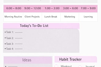 design an aesthetic digital planner habit tracker in canva