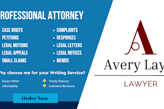 draft motions, pleadings, and court documents for your case