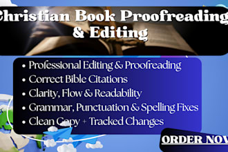 do christian book editing and proofreading, christian book editor