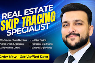 deliver skip tracing service for real estate business