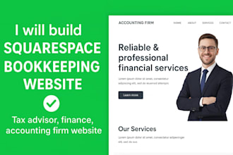 create squarespace bookkeeper tax advisor finance accounting firm wix website