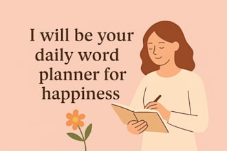 be your daily word planner for happiness