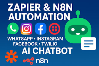 zapier n8n automation whatsapp instagram facebook twilio ai chatbot