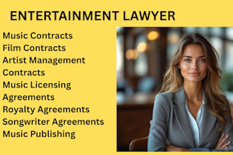 draft professional music contracts as your entertainment lawyer