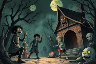 draw dark fantasy horror and creature illustrations