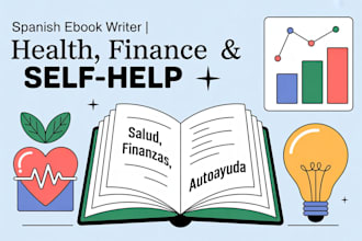write health, finance, or self help ebooks in spanish