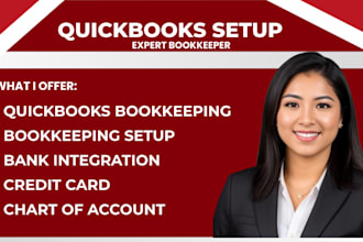 setup quickbooks online, chart of accounts, and organize your bookkeeping