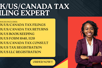 file uk tax return, us tax filing, corporation tax, and tax preparation services