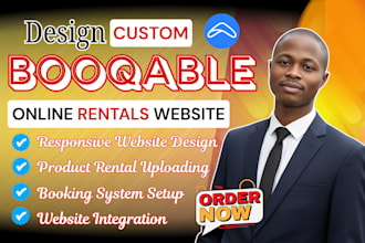 design booqable rental website and online booking system inventory integration