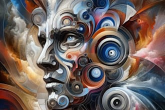 make an illustration expresionism art, graffity, abstract