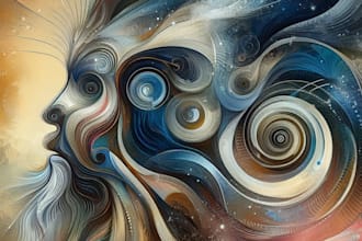create an abstract geometric digital art