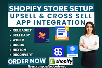 setup shopify upsell cross sell releaseit selleasy wiser bogos hextom reconvert