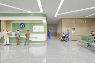 redesign 3d medical center, hospital, healthcare room,pharmacy,clinic,resception