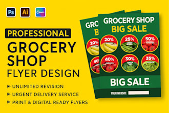 design a flyer, instagram posts, brochure, banner