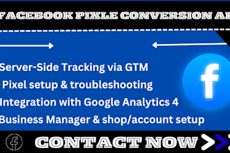 setup pixel, conversion API,and server said tracking via GTM