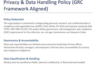 write a security or privacy policy