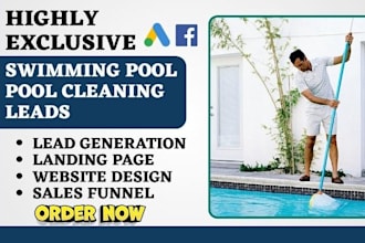 generate swimming pool leads pool cleaning leads pool construction sales funnel