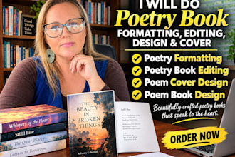 do poetry book formatting, poetry book editing, poem book design poetry cover
