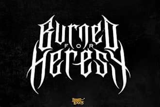 design a dark atmospheric band logo