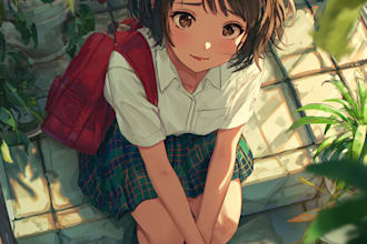 do anime art in any style using ai and digital art