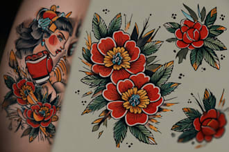 do neo traditional and oldschool tattoo designs