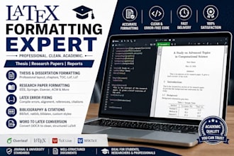 professionally format your thesis or research paper in latex