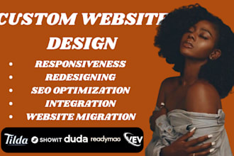 design redesign tilda duda showit website readymag vev yola website landing page