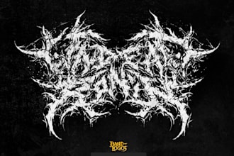 make a brutal hellish metal logo