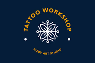create an abstract logo for your tattoo workshop
