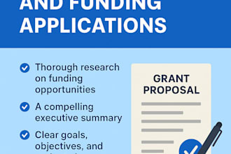 write professional grant proposals and funding application