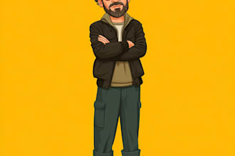 draw cartoon vector portrait