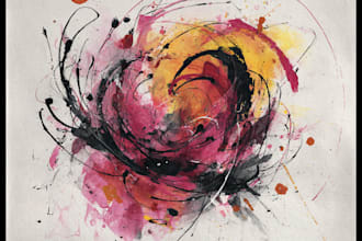 draw abstract painting art or color abstract art