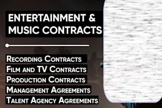 be your entertainment lawyer for music, film, and creative contracts