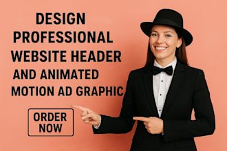 design professional website header banners and animated motion ad graphics